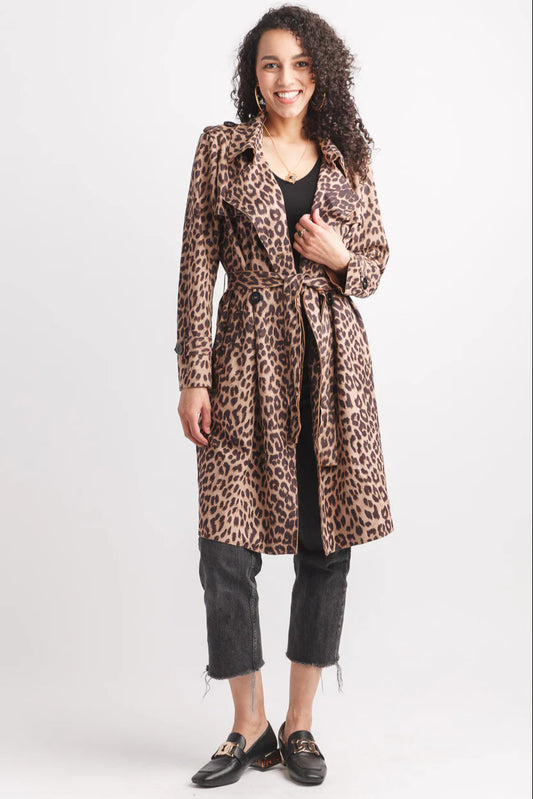 Papillon Faux Suede Animal Trench