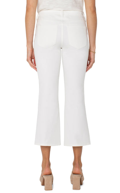 Liverpool White Hannah Crop Flare