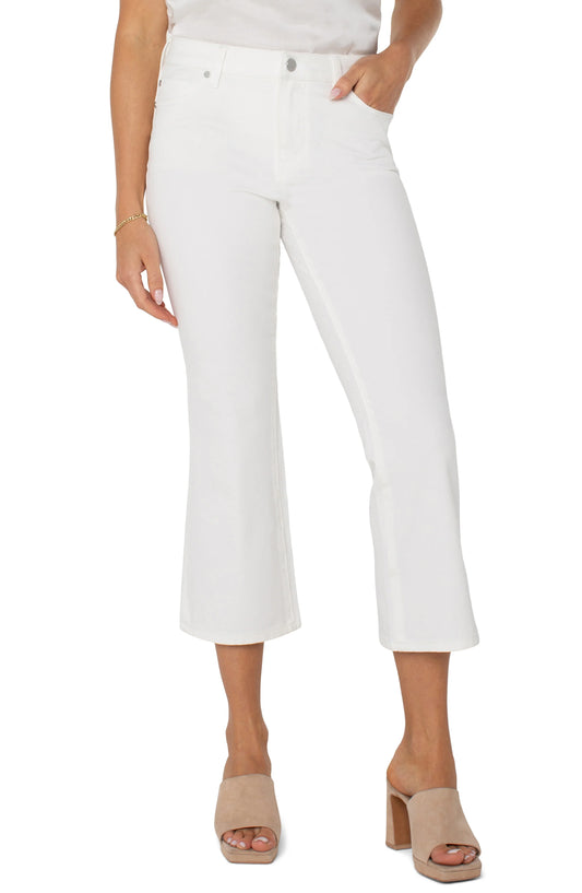 Liverpool White Hannah Crop Flare