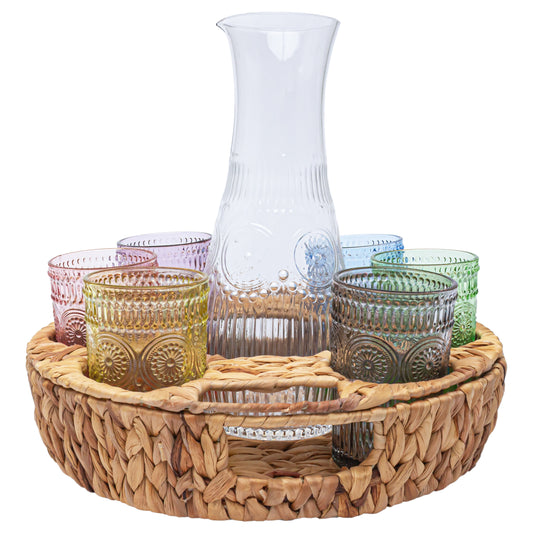 Boston International Multi Color Glass Serving Set