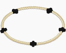 enewton Signature Cross Gold 2mm Onyx