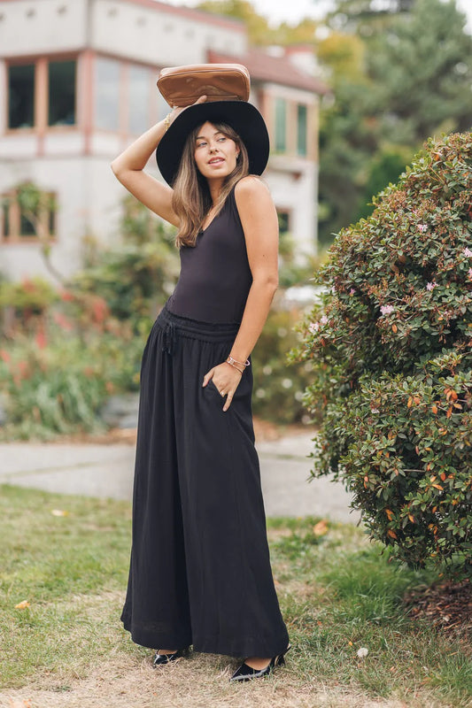 Papillon Black Wide Leg Pant