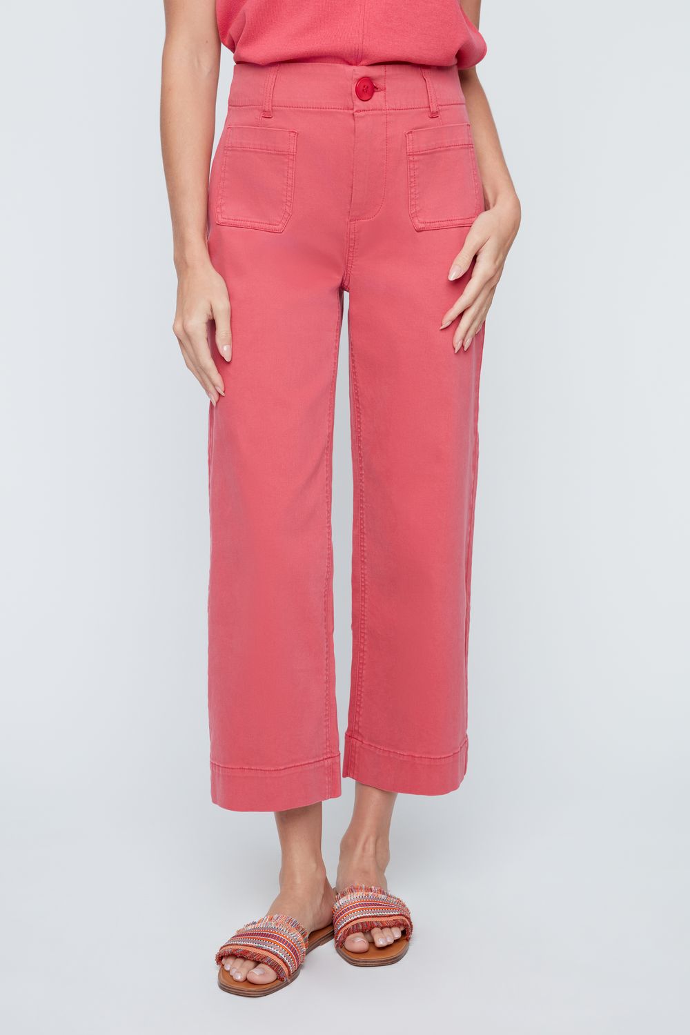 Renuar Front Pocket Stretch Pant Terracotta