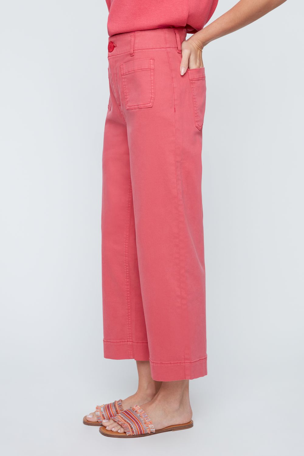 Renuar Front Pocket Stretch Pant Terracotta