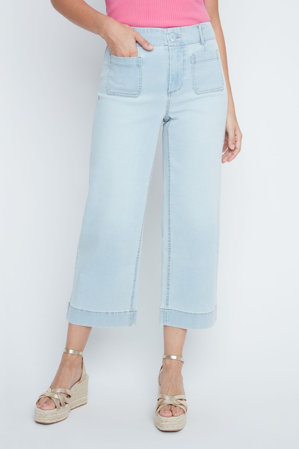 Renuar Bleached Front Pocket Stretch Pant