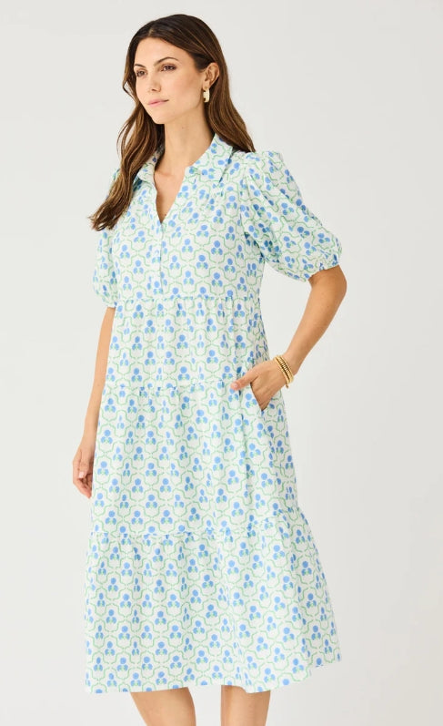 Mary Square Dress Eloise Sweet Briar Lattice