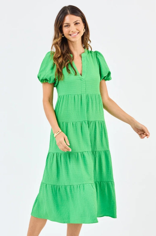 Mary Square Kinsley Green Midi Dress