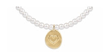 enewton Classic Pearl 3mm Blessed Gold Disc Heart