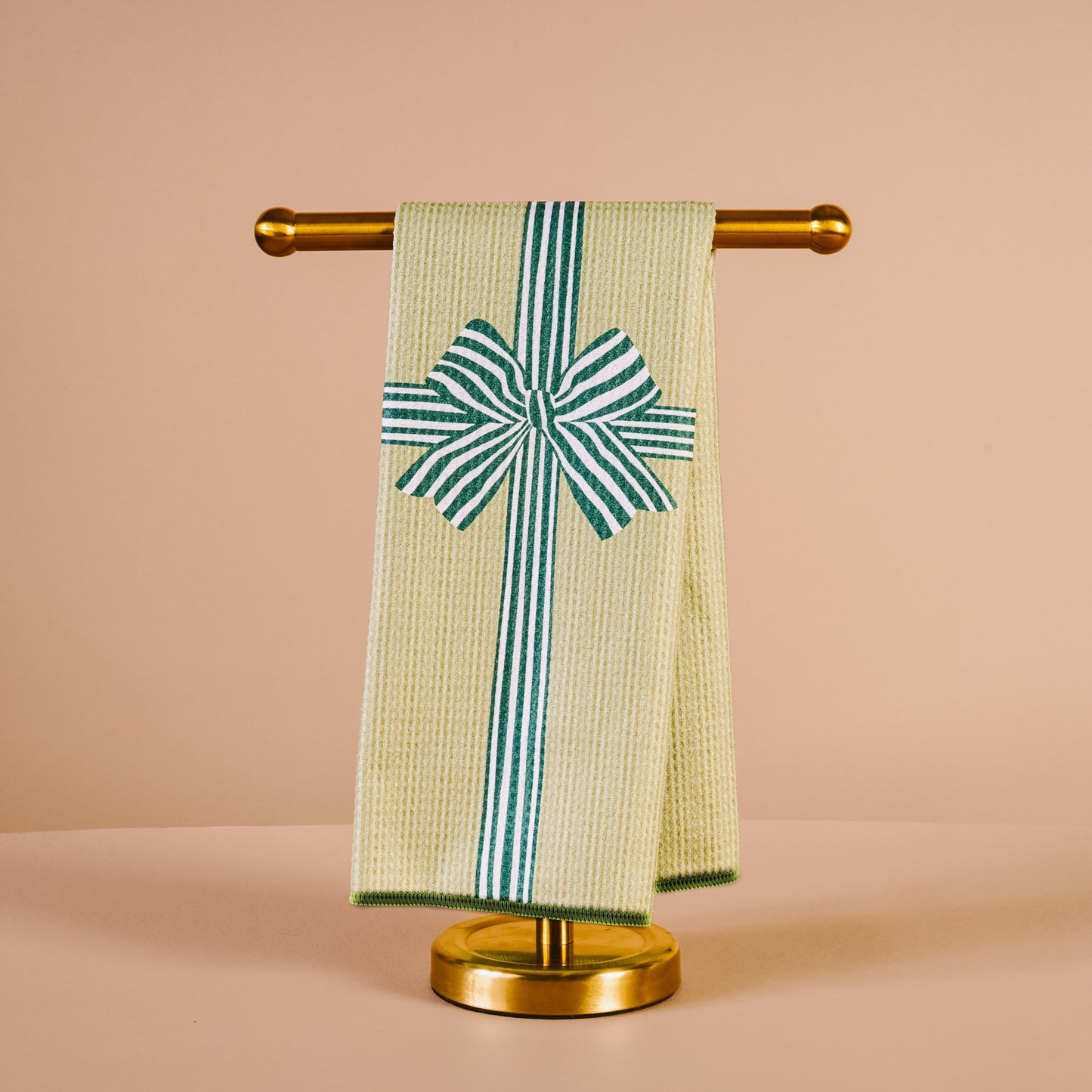 Darling Effect Bow Green Tea Towel
