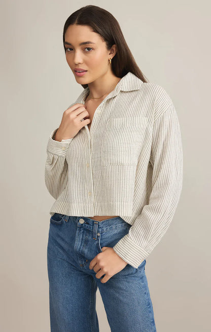 Del Mar Striped Shirt Natural