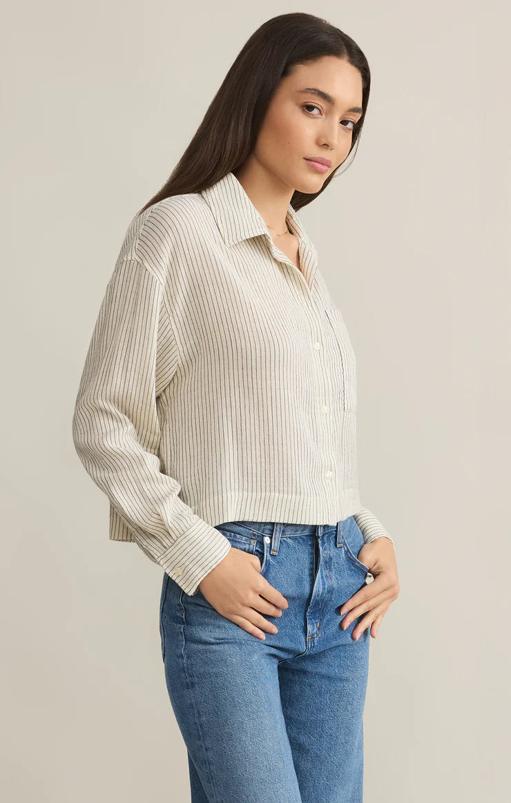 Del Mar Striped Shirt Natural