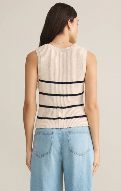 Sycamore Stripe Sweater Vest Sea Salt