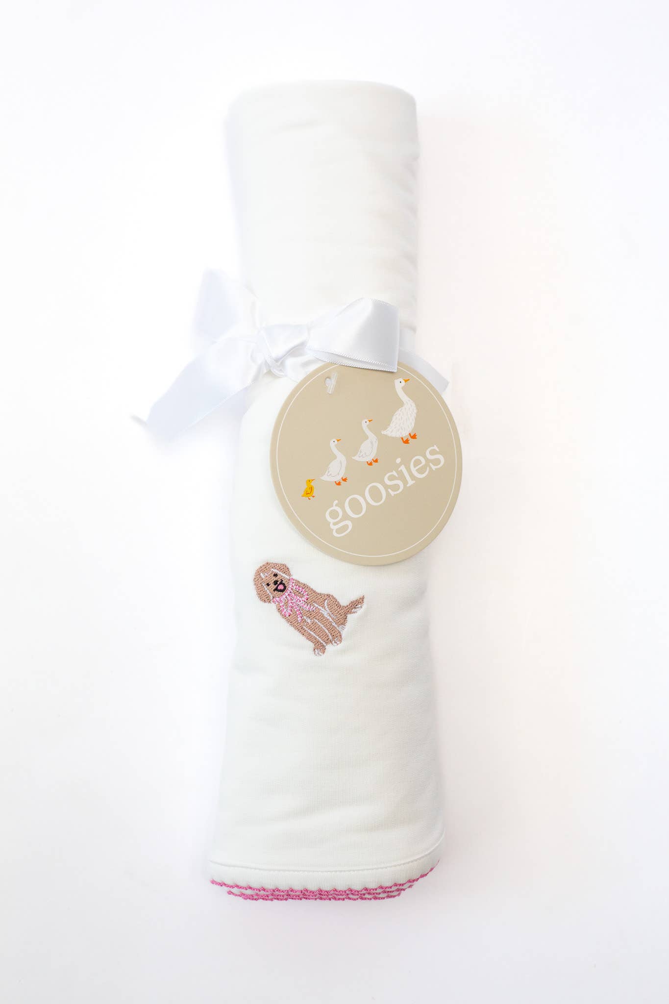 Doodle Puppy - Pip Embroidered Blanket 