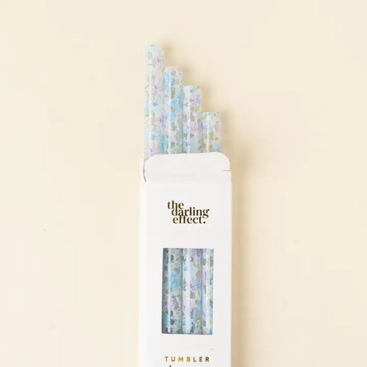 Secret Garden Blue Straws
