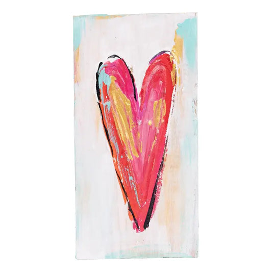 Glory Haus Multi Color Heart Wood Block