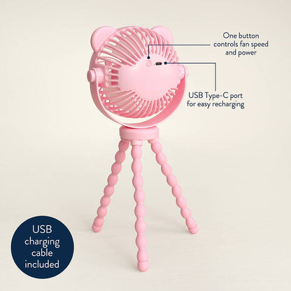 Itzy Breeze 3-Speed Stroller Fan Taupe