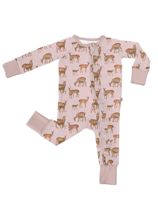 Goosies Does & Fawns LS Zip PJ's