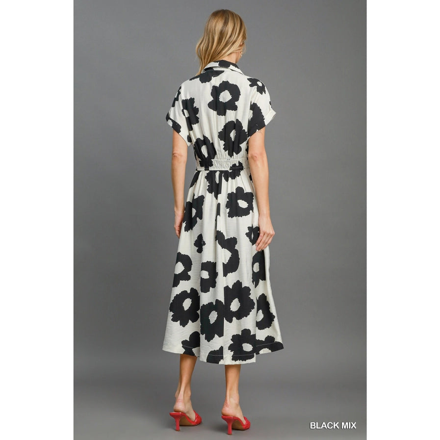 Sumer Floral Boho Dress Black Floral