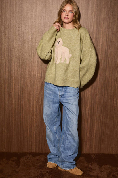 Doodle Dog Oversized Sweater