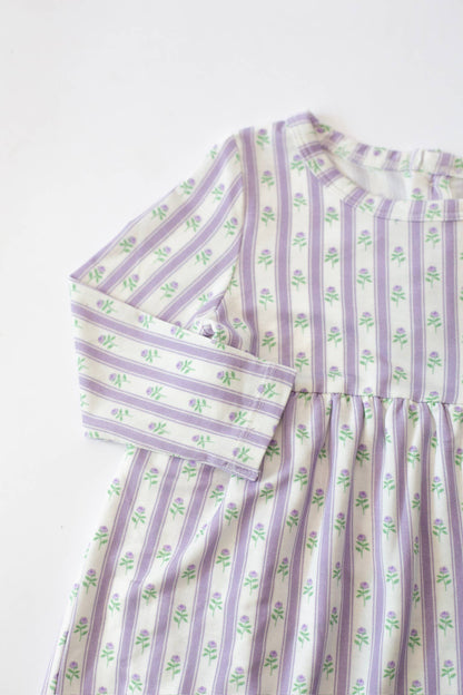 Goosies Lilac Ribbons LS Bodysuit Dress