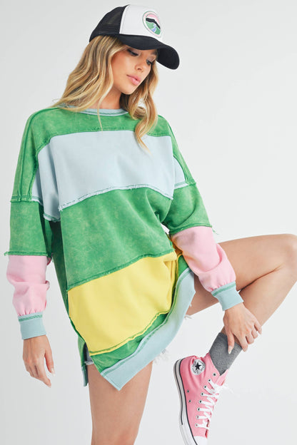 Rugby Color Block Sweatshirt