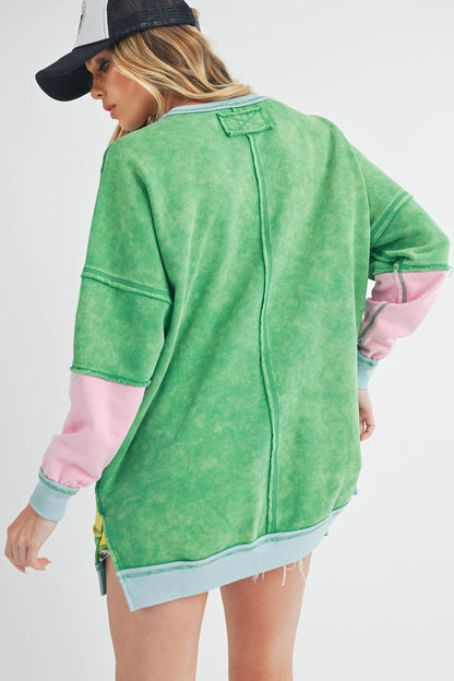 Rugby Color Block Sweatshirt