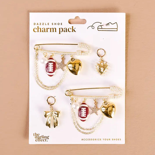 The Darling Effect Dazzle Shoe Charm Set Tailgate Time