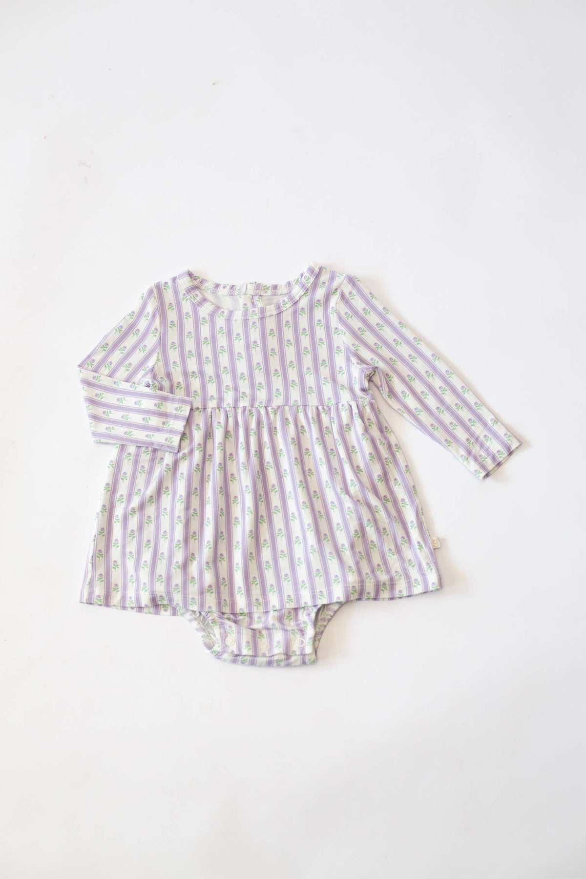 Goosies Lilac Ribbons LS Bodysuit Dress