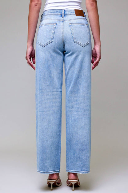 Hidden Light Wash Low Rise Dad Jeans