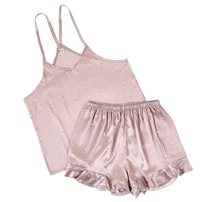 Blossom Ruffled Short Pajama Set