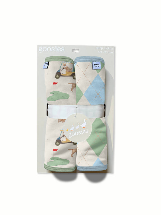 Barks & Birdies Golf Dogs Burp Cloth Set