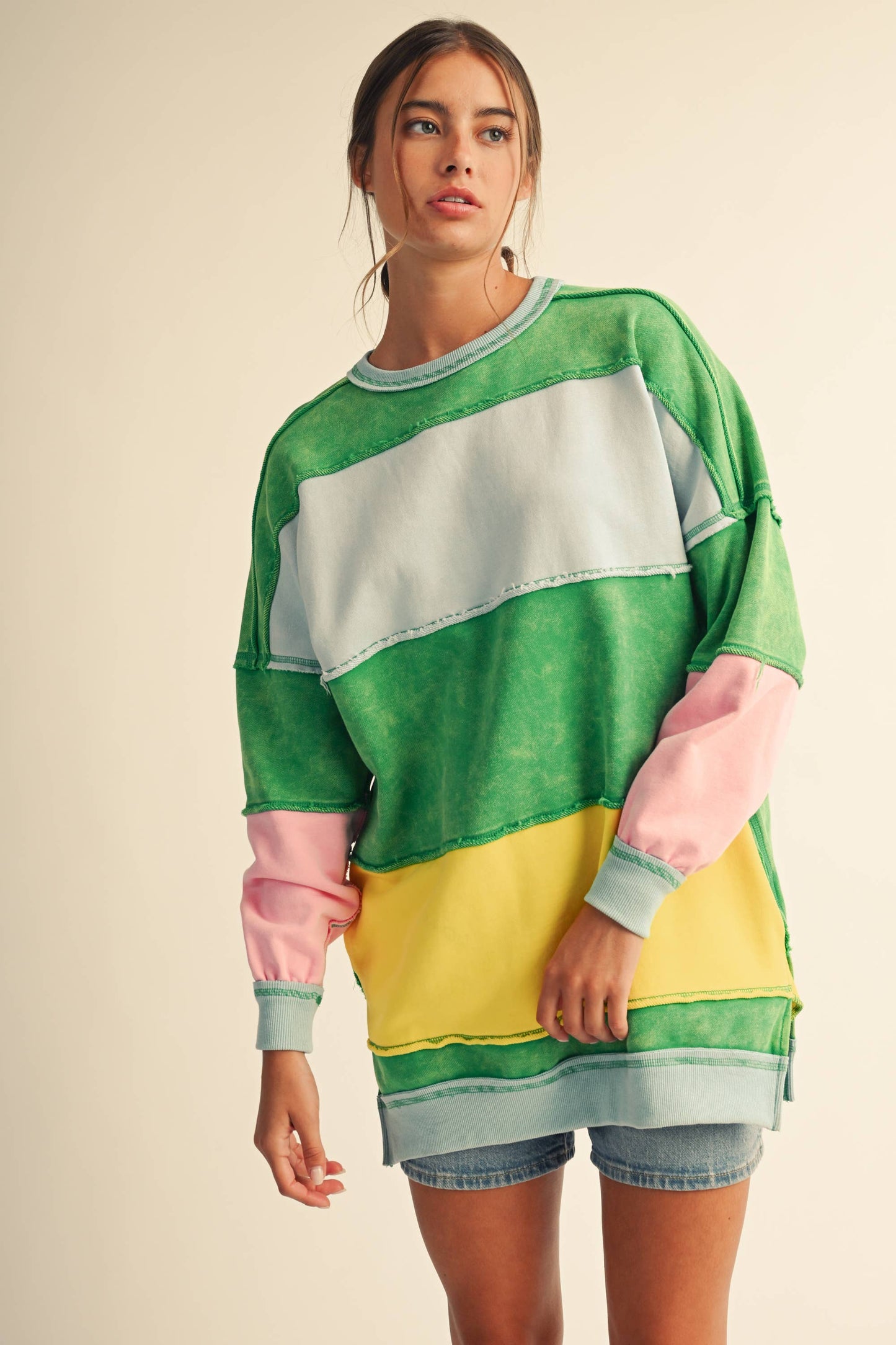 Rugby Color Block Sweatshirt