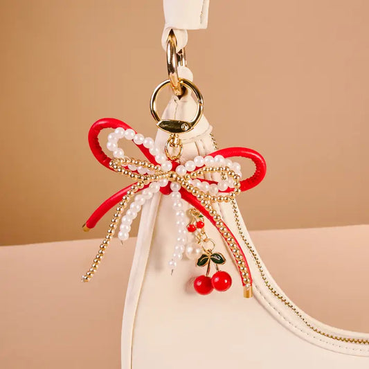 Darling Effect Bows Bag Charm Cherry