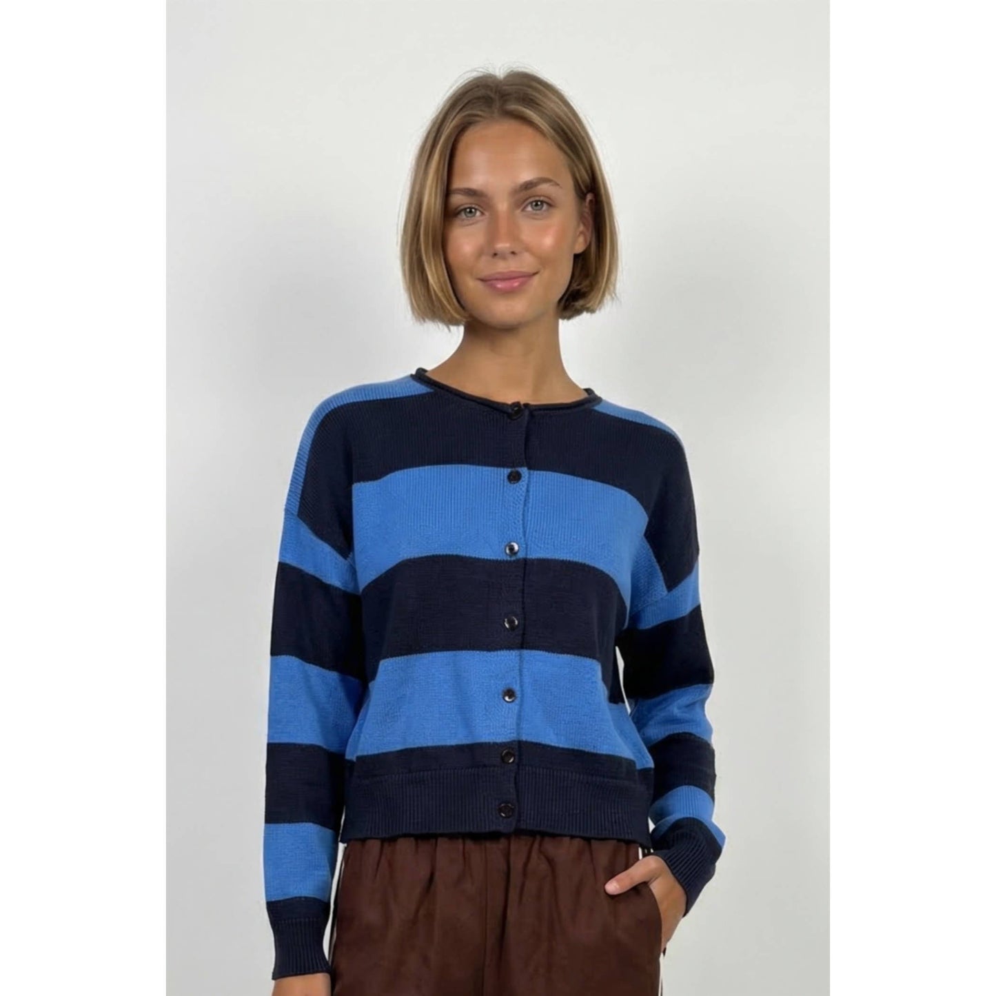 Navy/Lake Blue Cardigan