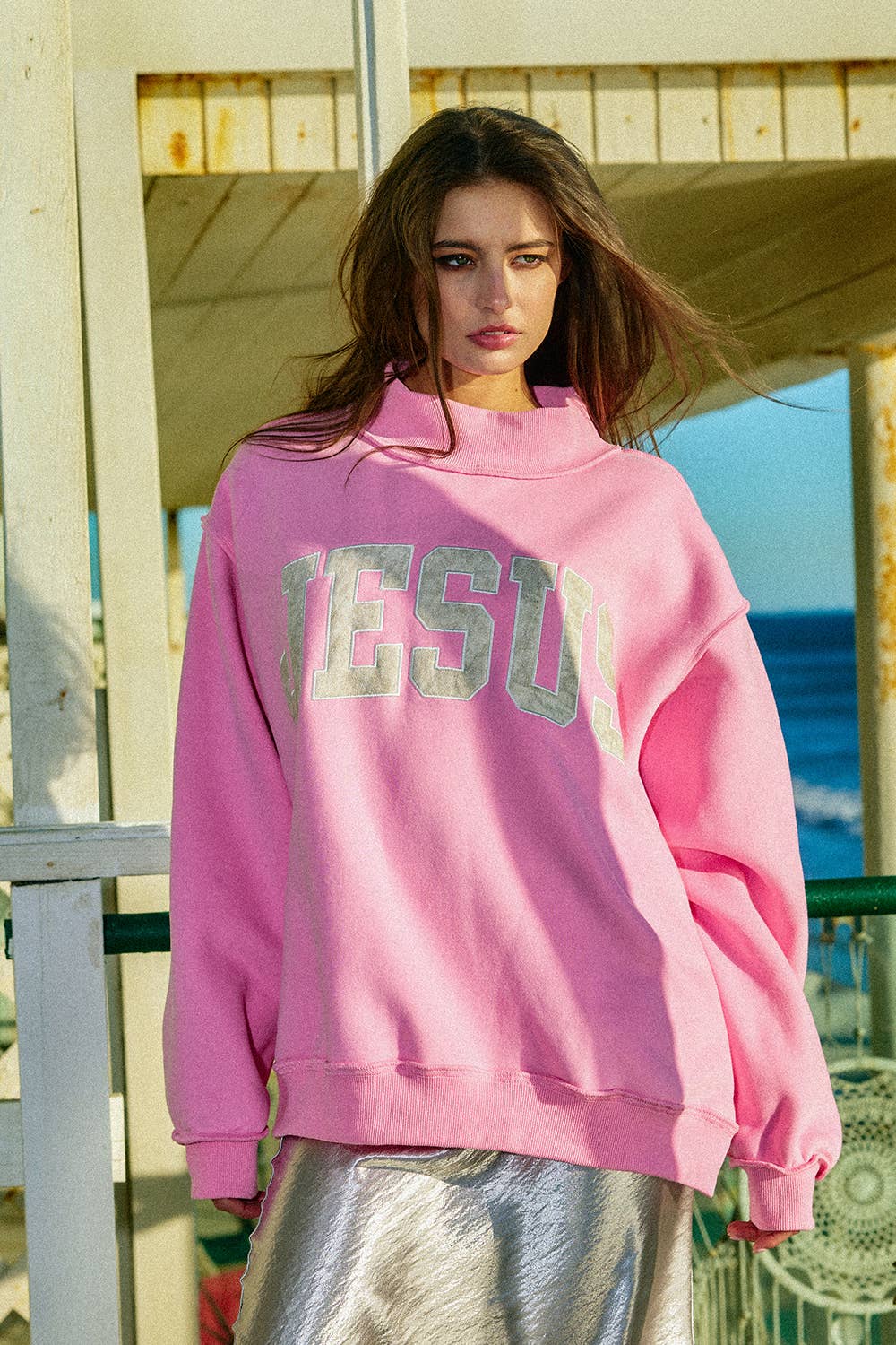 Jesus Camo/Pink Sweatshirt