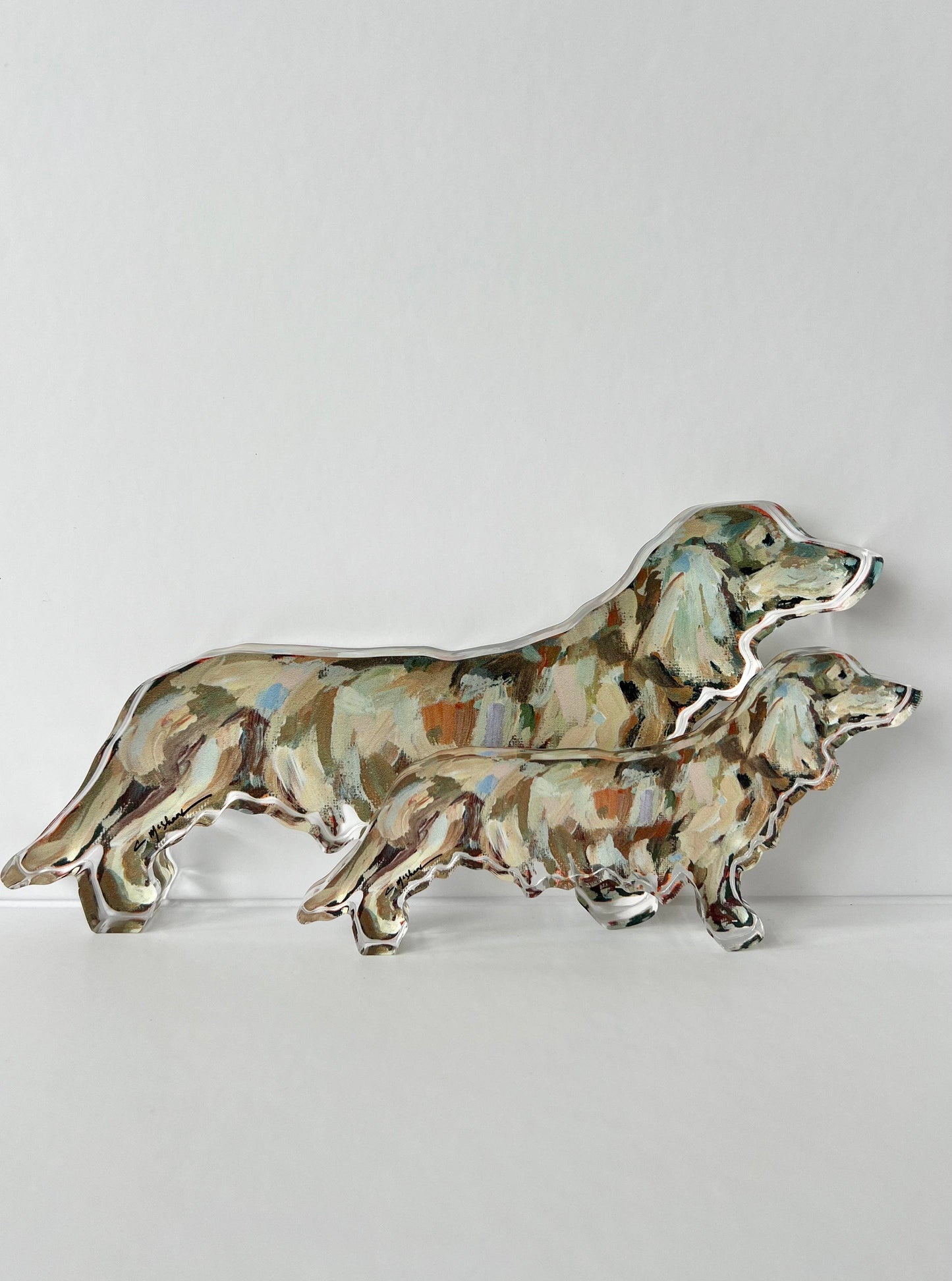 Blonde Dachshund Dog Acryllic Mini