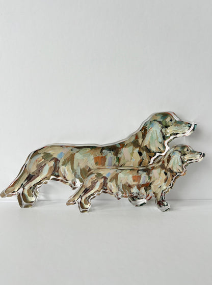 Blonde Dachshund Dog Acryllic Mini