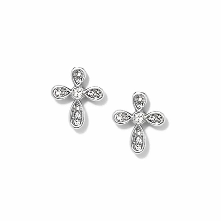 Silver Enchanting Cross Post Earrings