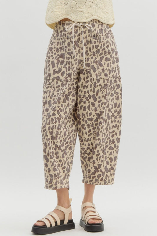 Take It Easy Leopard Jogger