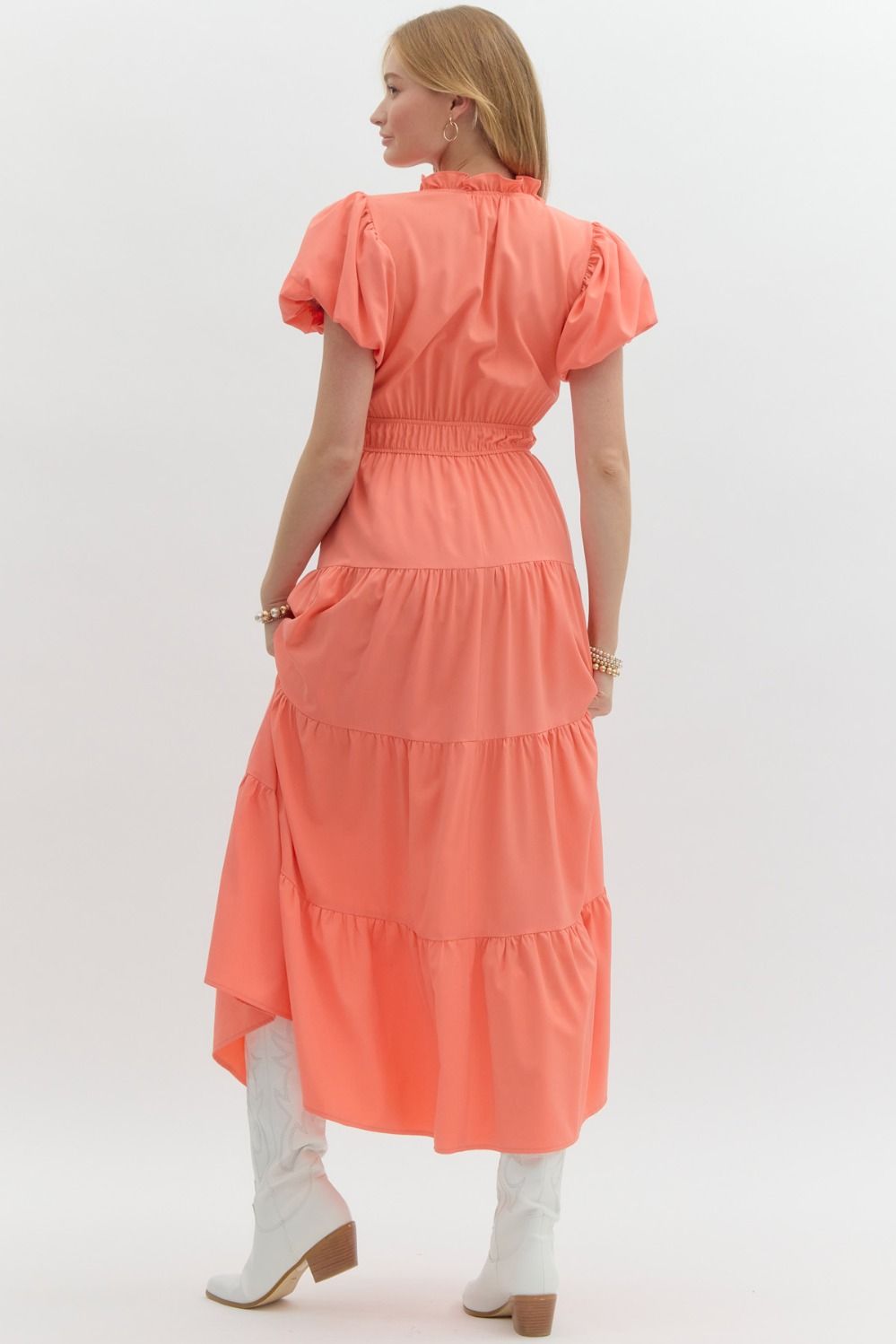 Darling Coral Peach Maxi Dress