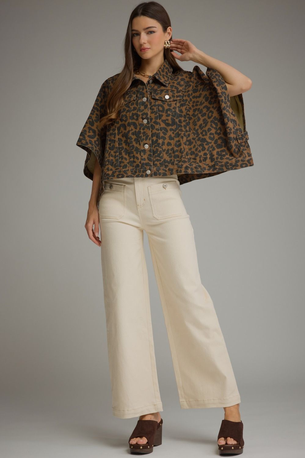 Entro Brown Leopard Jacket