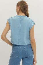 Entro Powder Blue Sweater Top