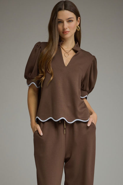 Entro Brown with Blue Trim Set