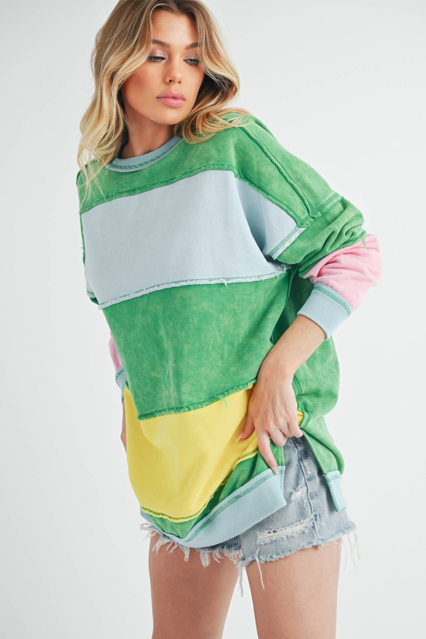 Rugby Color Block Sweatshirt