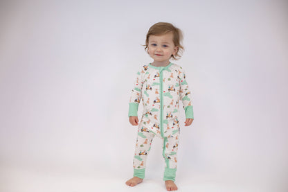 Barks & Birdies Convertible Zip Pjs3-6mo