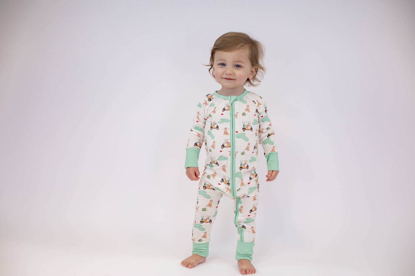 Barks & Birdies Convertible Zip Pjs 6-12 mo