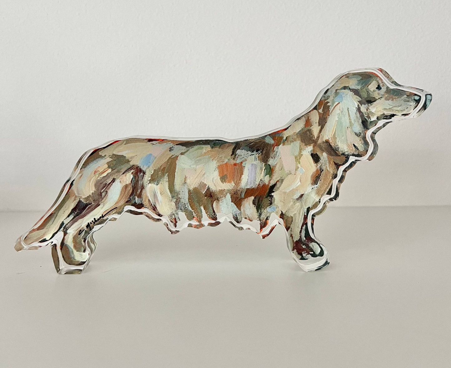 Blonde Dachshund Dog Acryllic Mini