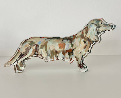 Blonde Dachshund Dog Acryllic Mini