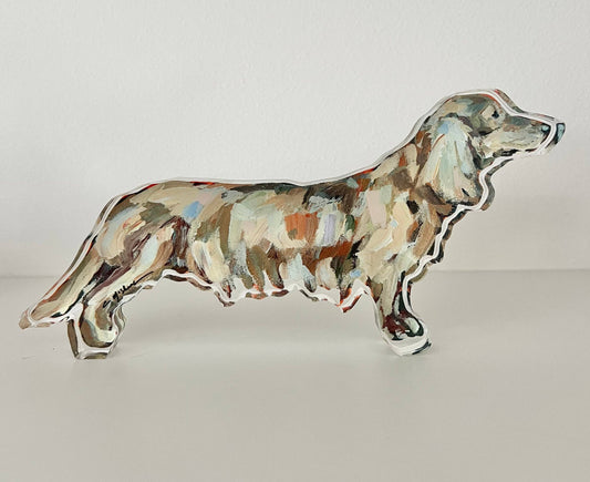 Blonde Dachshund Dog Acryllic Mini