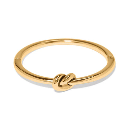 Interlok Single Knot Gold Hinge Bracelet